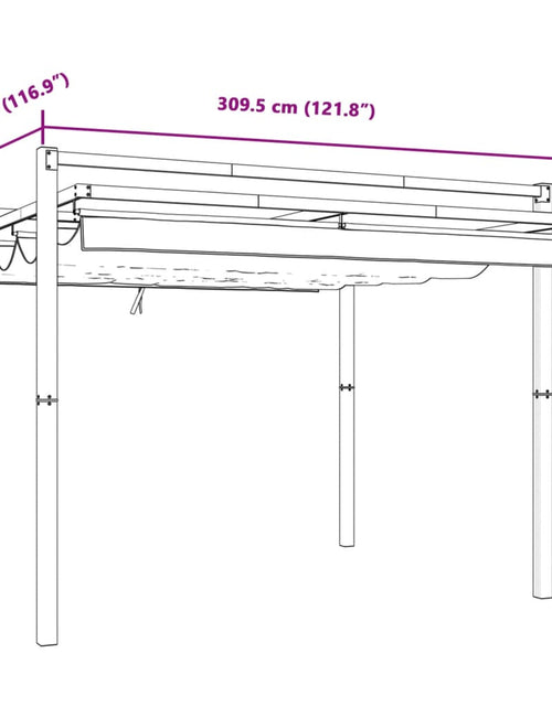 Încărcați imaginea în vizualizatorul Galerie, Foișor de grădină acoperiș retractabil crem 3x3 m aluminiu
