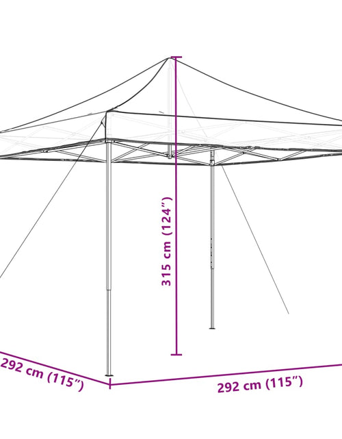 Загрузите изображение в средство просмотра галереи, Cort de petrecere pliabil Pop-Up, 292x292x315 cm, maro
