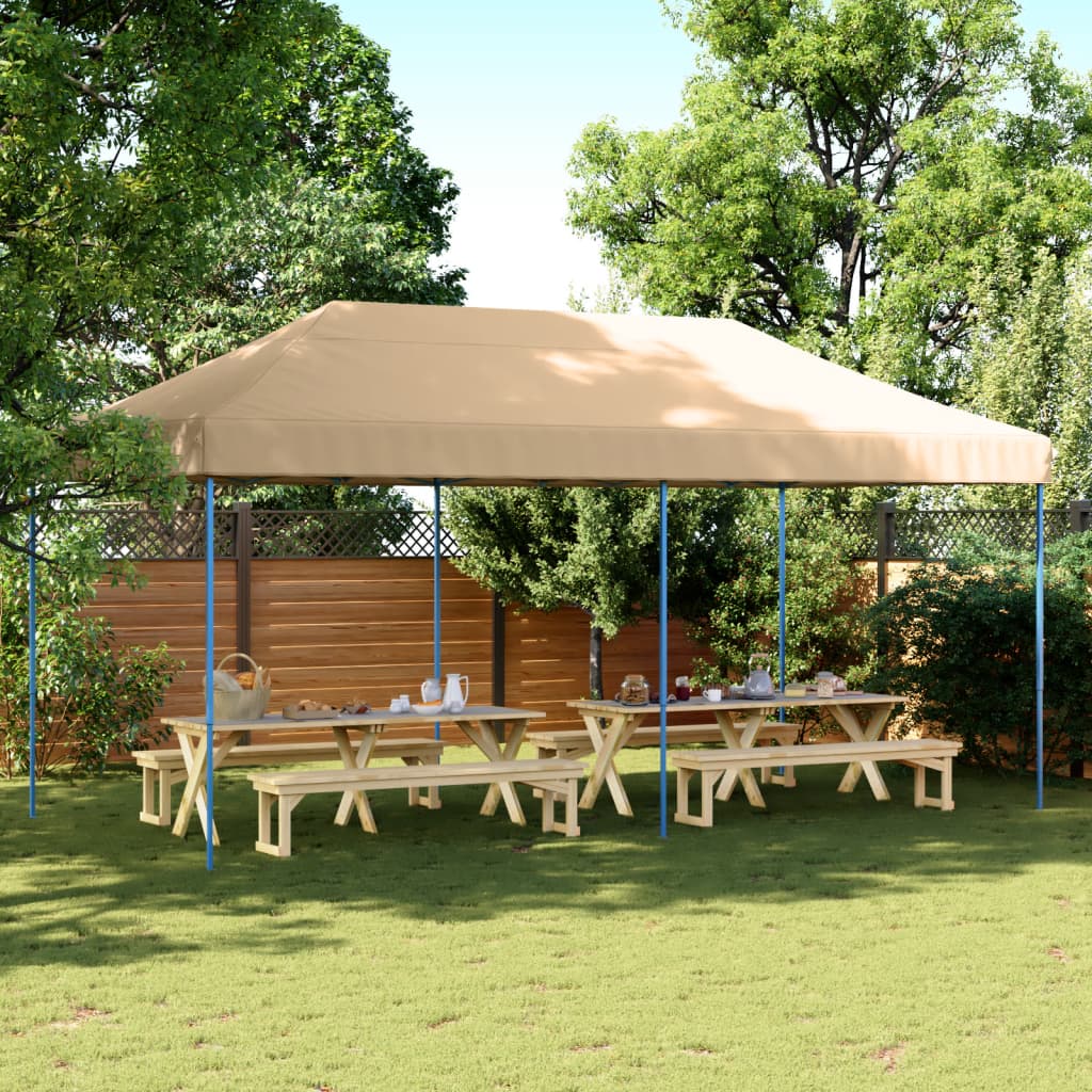 Cort de petrecere pliabil Pop-Up, 580x292x315 cm, bej