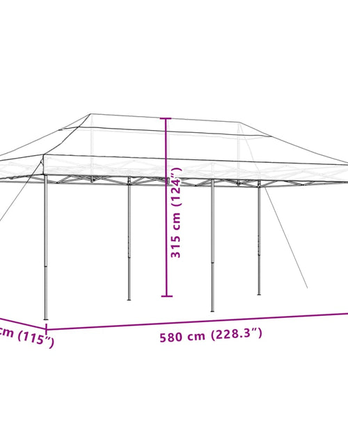 Încărcați imaginea în vizualizatorul Galerie, Cort de petrecere pliabil Pop-Up, 580x292x315 cm, verde
