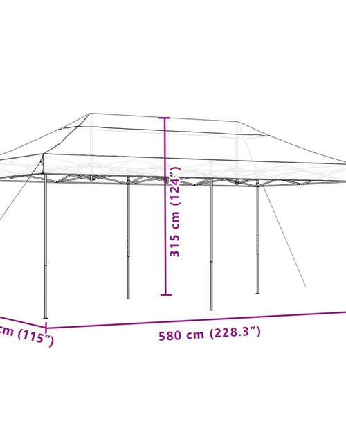 Загрузите изображение в средство просмотра галереи, Cort de petrecere pliabil Pop-Up, 580x292x315 cm, vișiniu
