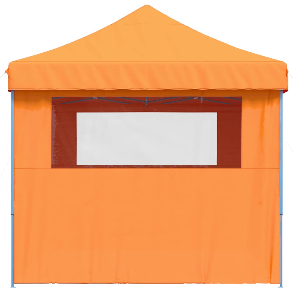 Cort pliabil pentru petreceri cu 4 pereți laterali, portocaliu