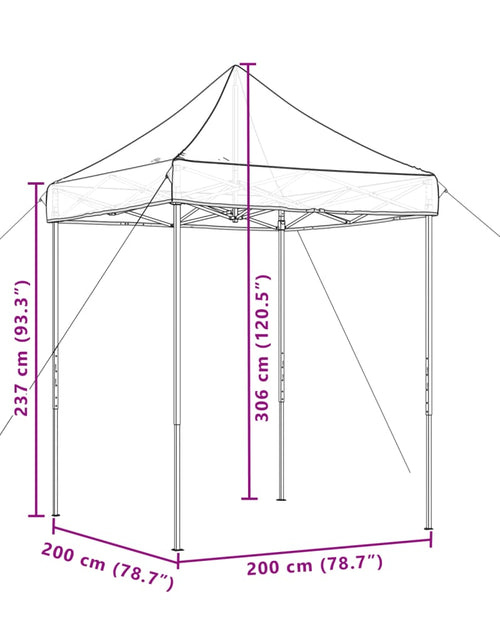 Загрузите изображение в средство просмотра галереи, Cort de petrecere pliabil Pop-Up, portocaliu, 200x200x306 cm
