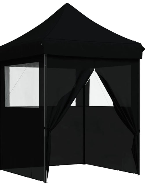 Загрузите изображение в средство просмотра галереи, Cort pliabil pentru petreceri cu 4 pereți laterali, negru
