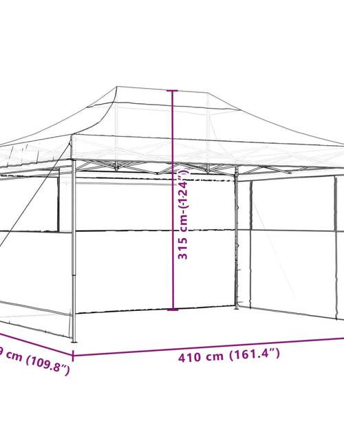 Загрузите изображение в средство просмотра галереи, Cort pliabil pentru petreceri cu 3 pereți laterali, cărămiziu

