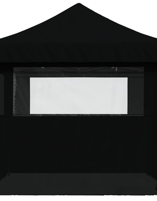 Încărcați imaginea în vizualizatorul Galerie, Cort pliabil pentru petreceri cu 4 pereți laterali, negru
