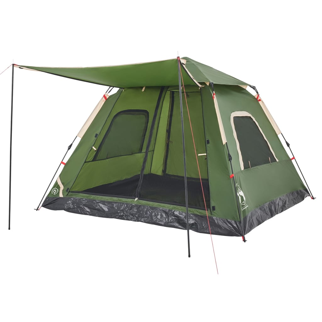 Cort de camping cupolă 5 persoane, setare rapidă, verde