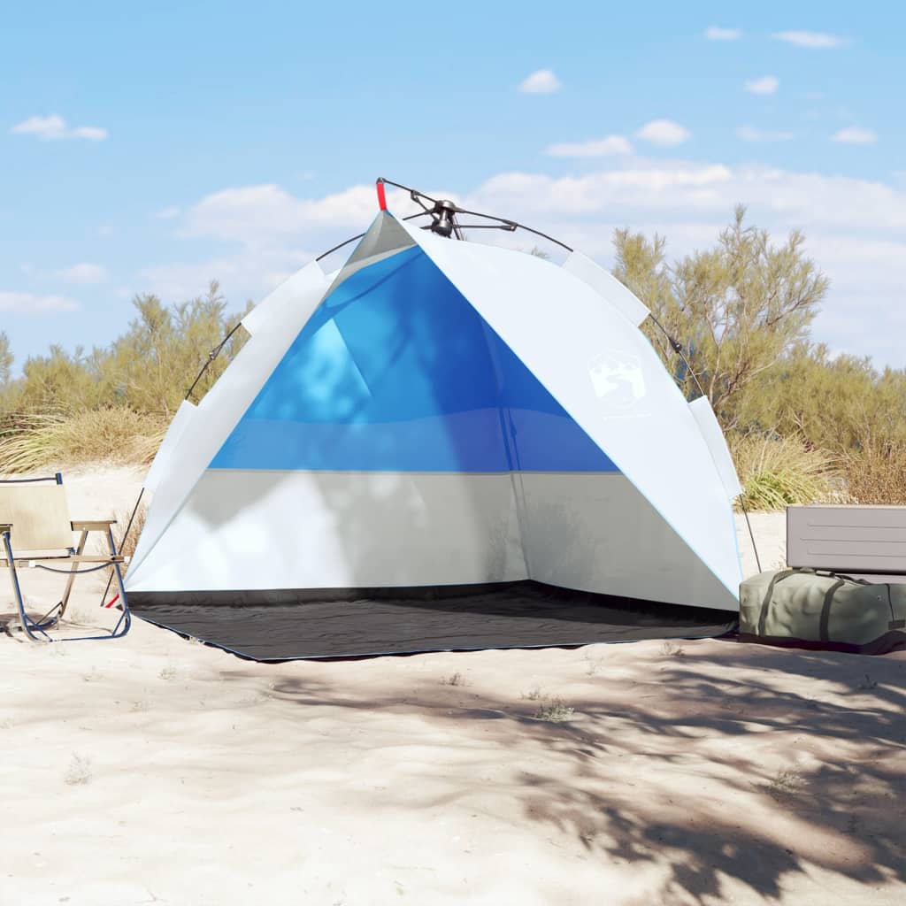 Cort camping, albastru azuriu, impermeabil, setare rapidă