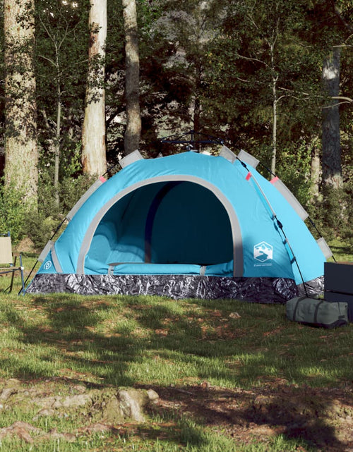 Încărcați imaginea în vizualizatorul Galerie, Cort de camping pentru 4 persoane, setare rapidă, albastru
