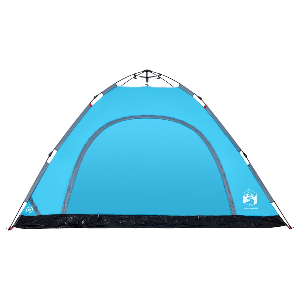 Cort de camping pentru 5 persoane, eliberare rapidă, albastru