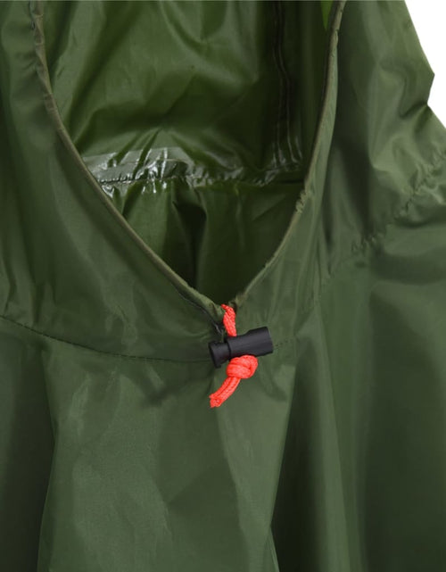 Загрузите изображение в средство просмотра галереи, Poncho de ploaie cu glugă, design 2 în 1, verde, 223x145 cm
