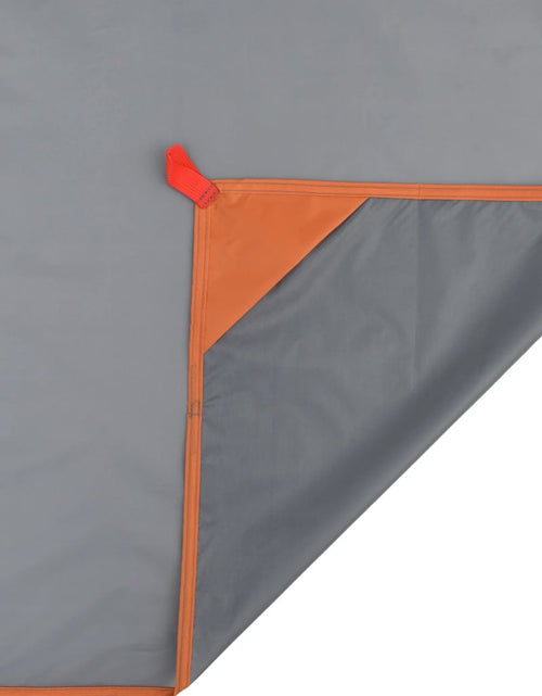 Încărcați imaginea în vizualizatorul Galerie, Pătură de picnic cu țăruși, gri și portocaliu, 205x155 cm
