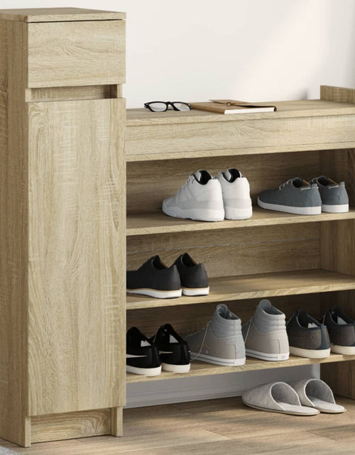 Încărcați imaginea în vizualizatorul Galerie, Dulap de pantofi stejar Sonoma 100,5x28x100 cm lemn prelucrat
