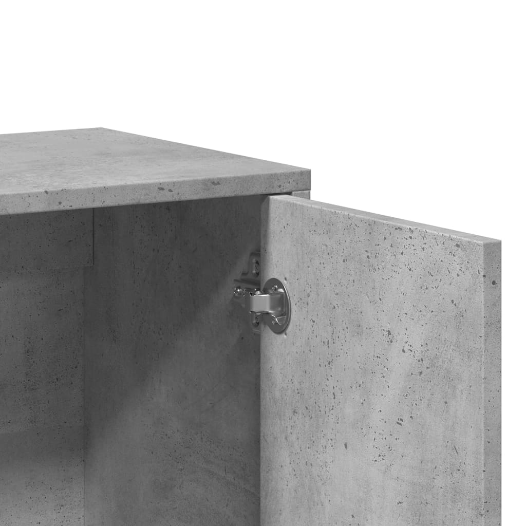 Dulap, gri beton, 60x31x70 cm, lemn prelucrat
