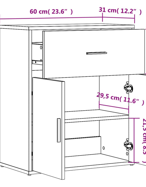 Загрузите изображение в средство просмотра галереи, Dulap, stejar sonoma, 60x31x70 cm, lemn prelucrat
