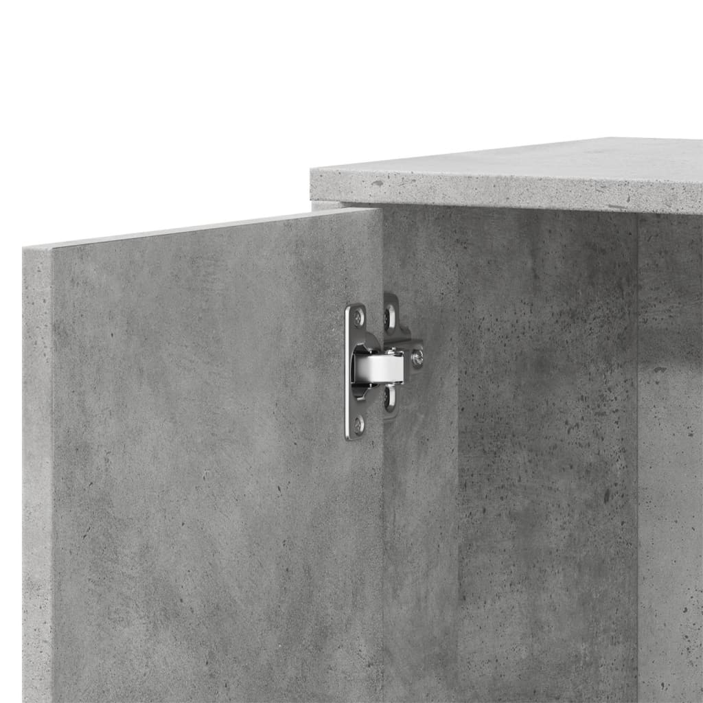 Dulap, gri beton, 60x31x70 cm, lemn prelucrat