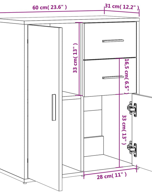 Загрузите изображение в средство просмотра галереи, Dulap, stejar maro, 60x31x70 cm, lemn prelucrat

