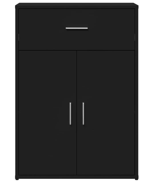 Загрузите изображение в средство просмотра галереи, Servantă, negru, 60x30x84 cm, lemn compozit
