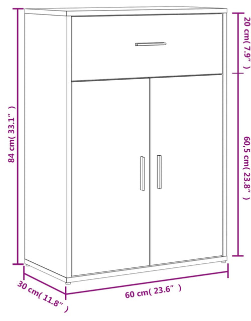 Загрузите изображение в средство просмотра галереи, Servantă, gri sonoma, 60x30x84 cm, lemn compozit
