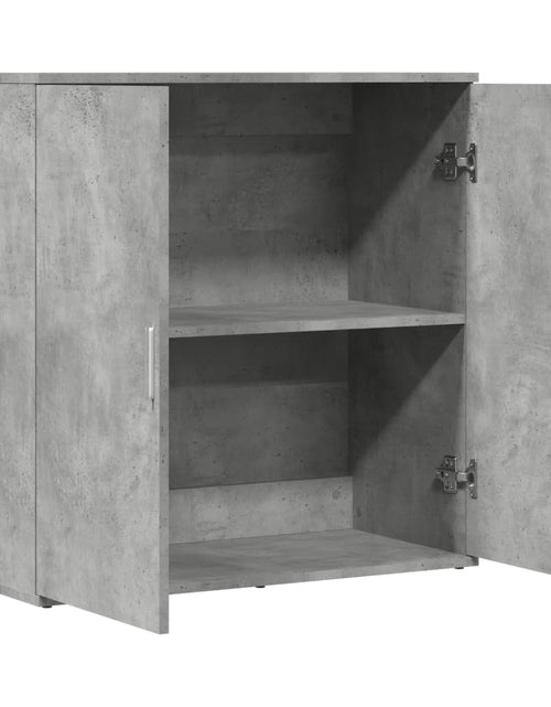 Загрузите изображение в средство просмотра галереи, Servantă, gri beton, 79x38x80 cm, lemn compozit
