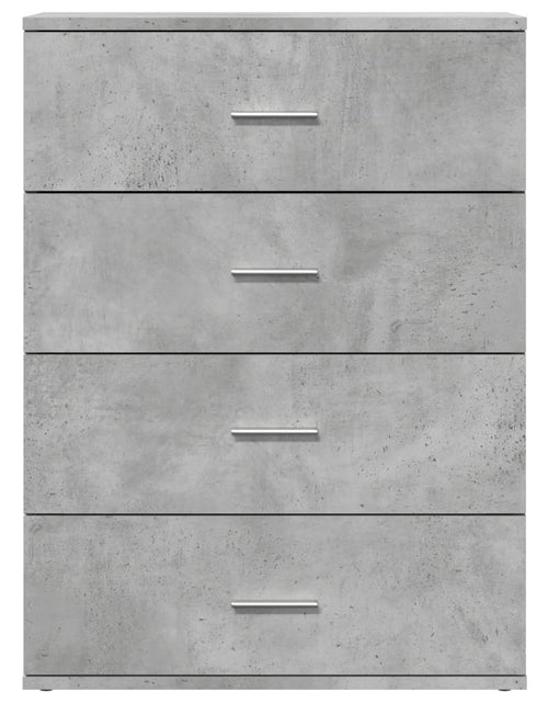 Загрузите изображение в средство просмотра галереи, Servantă, gri beton, 60x39x80 cm, lemn compozit
