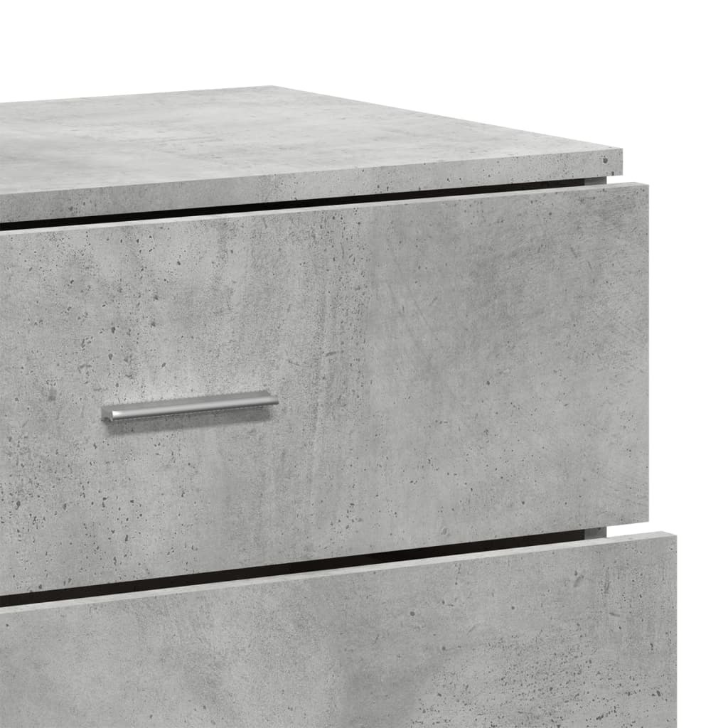 Servantă, gri beton, 60x39x80 cm, lemn compozit
