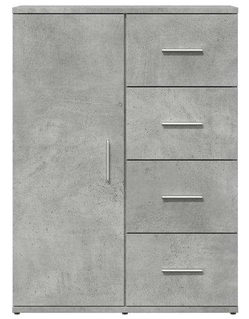 Загрузите изображение в средство просмотра галереи, Servantă, gri beton, 59x39x80 cm, lemn compozit
