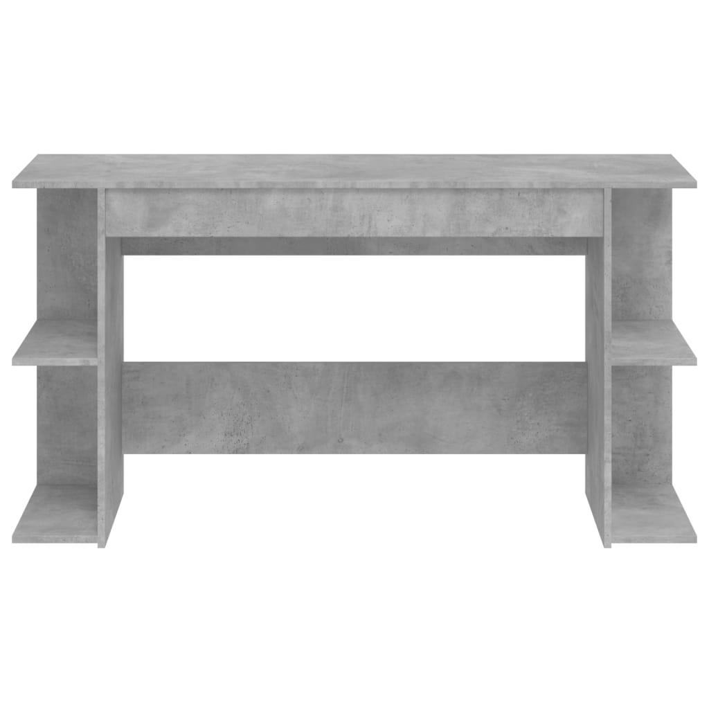 Birou, gri beton, 140x50x75 cm, lemn compozit