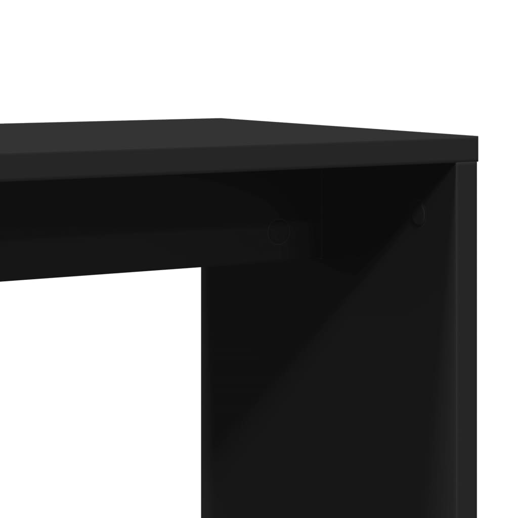 Masă laterală, 2 buc., negru, 50x30x50 cm, lemn prelucrat