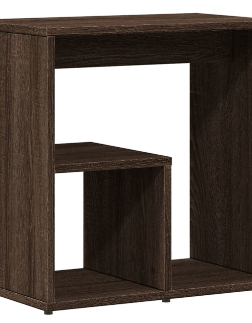 Încărcați imaginea în vizualizatorul Galerie, Măsuță laterală, stejar maro, 50x30x50 cm, lemn compozit
