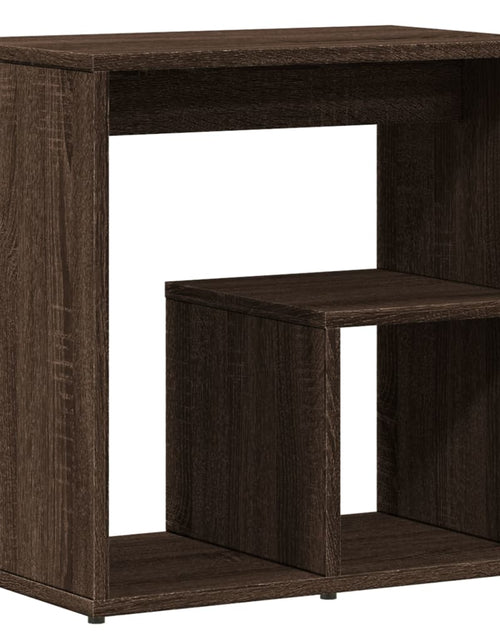 Încărcați imaginea în vizualizatorul Galerie, Măsuță laterală, stejar maro, 50x30x50 cm, lemn compozit
