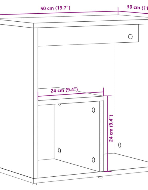 Загрузите изображение в средство просмотра галереи, Masă laterală, 2 buc., stejar maro, 50x30x50 cm, lemn
