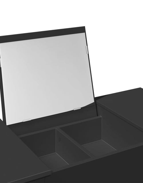 Încărcați imaginea în vizualizatorul Galerie, Masă de toaletă cu oglindă, negru, 100x45x76 cm
