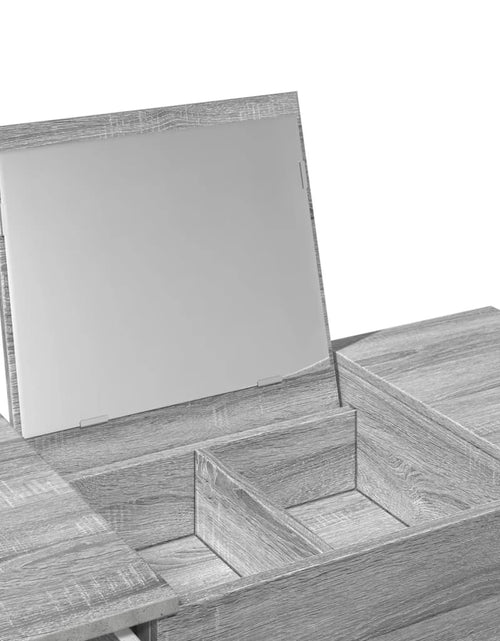 Загрузите изображение в средство просмотра галереи, Masă de toaletă cu oglindă, gri sonoma, 100x45x76 cm
