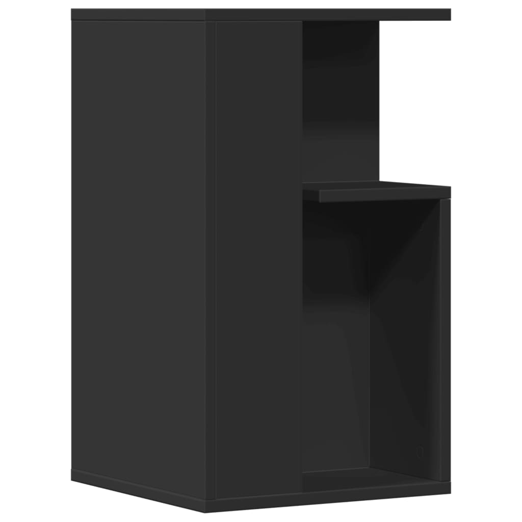 Masă laterală, negru, 35x35x60 cm, lemn compozit