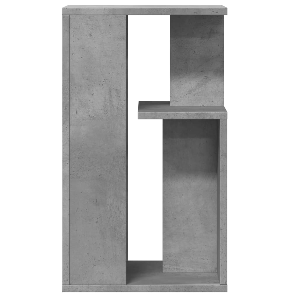 Masă laterală, gri beton, 35x35x60 cm, PAL