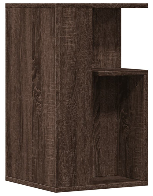 Загрузите изображение в средство просмотра галереи, Măsuță laterală, stejar maro, 35x35x60 cm, lemn compozit
