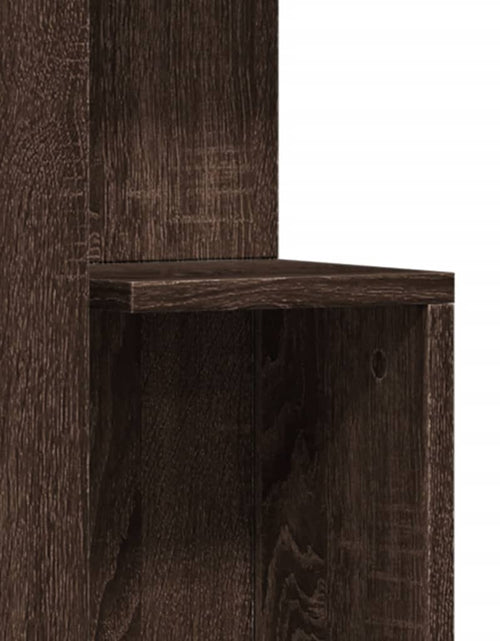 Загрузите изображение в средство просмотра галереи, Măsuță laterală, stejar maro, 35x35x60 cm, lemn compozit
