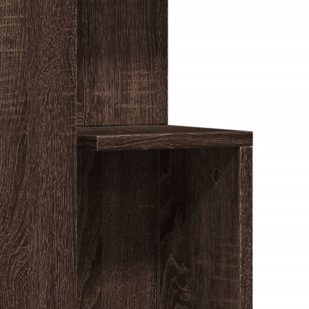 Măsuță laterală, stejar maro, 35x35x60 cm, lemn compozit