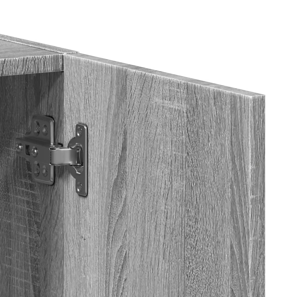 Fișet, sonoma gri, 60x32x115 cm, lemn prelucrat