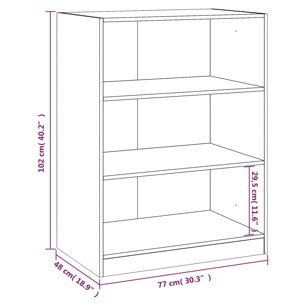 Dulap, gri sonoma, 77x48x102 cm, lemn prelucrat