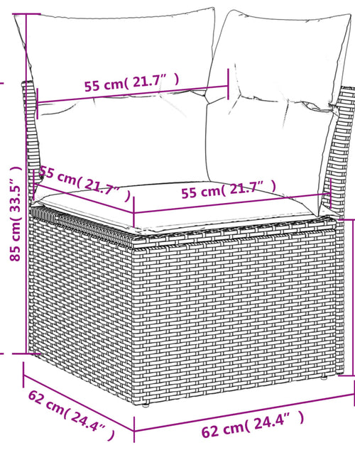 Încărcați imaginea în vizualizatorul Galerie, Set mobilier de grădină cu perne, 5 piese, negru, poliratan
