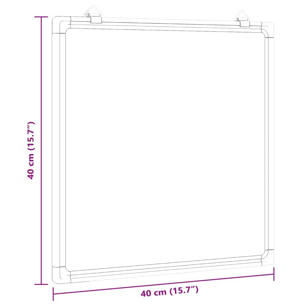 Tablă magnetică, alb, 40x40x1,7 cm, aluminiu