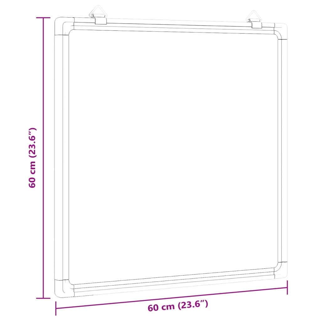 Tablă magnetică, alb, 60x60x1,7 cm, aluminiu