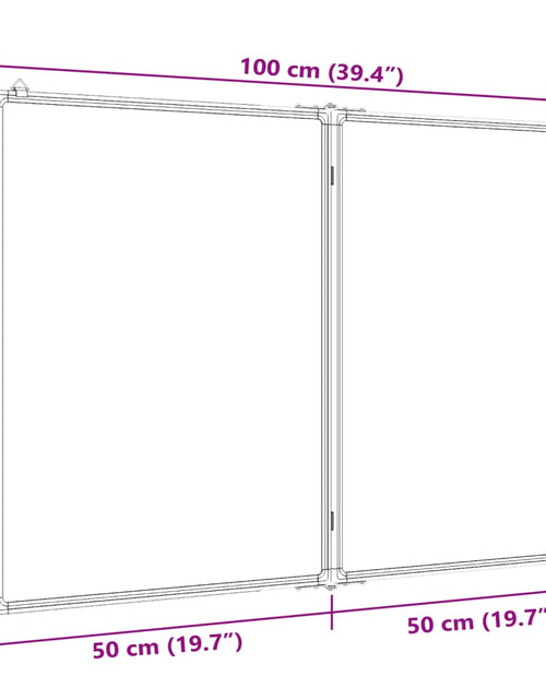 Загрузите изображение в средство просмотра галереи, Tablă magnetică pliabilă, alb, 100x80x1,7 cm, aluminiu
