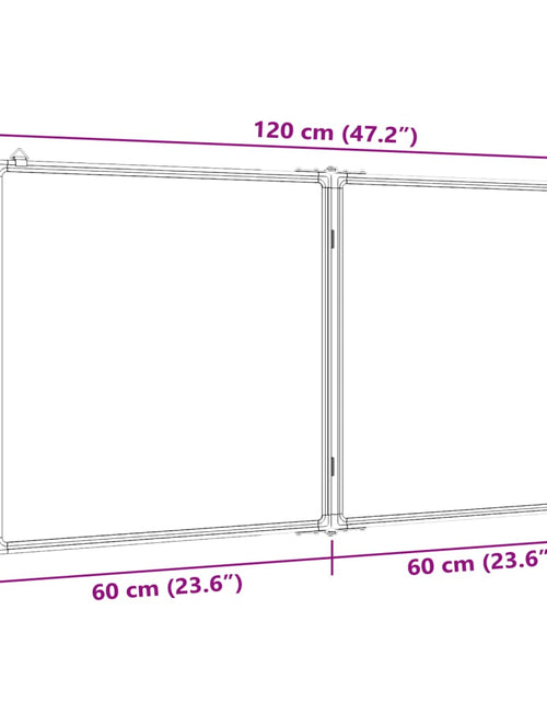 Încărcați imaginea în vizualizatorul Galerie, Tablă magnetică pliabilă, alb, 120x60x1,7 cm, aluminiu
