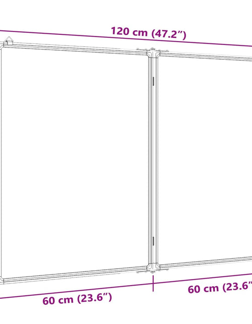 Загрузите изображение в средство просмотра галереи, Tablă magnetică pliabilă, alb, 120x80x1,7 cm, aluminiu
