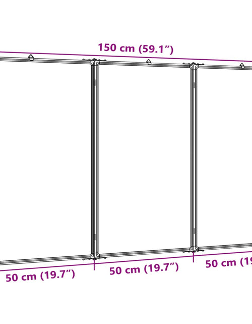 Încărcați imaginea în vizualizatorul Galerie, Tablă magnetică pliabilă, alb, 150x80x1,7 cm, aluminiu
