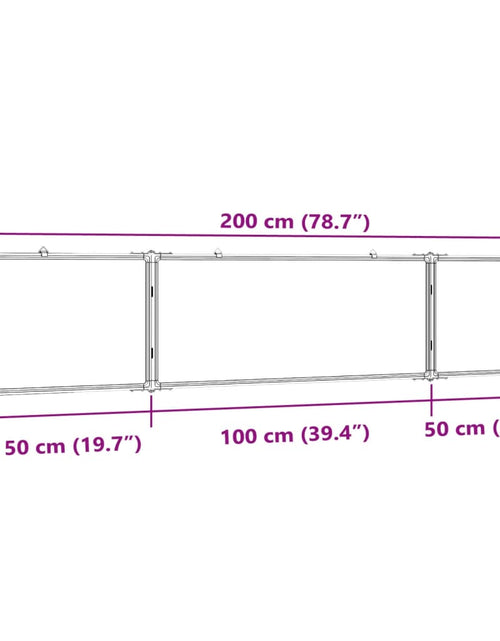 Загрузите изображение в средство просмотра галереи, Tablă magnetică pliabilă, alb, 200x40x1,7 cm, aluminiu
