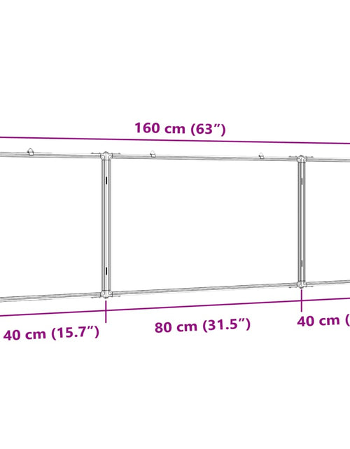 Încărcați imaginea în vizualizatorul Galerie, Tablă magnetică pliabilă, alb, 160x50x1,7 cm, aluminiu
